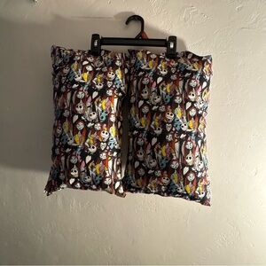 2 Handmade Jack Skellington Throw Pillows